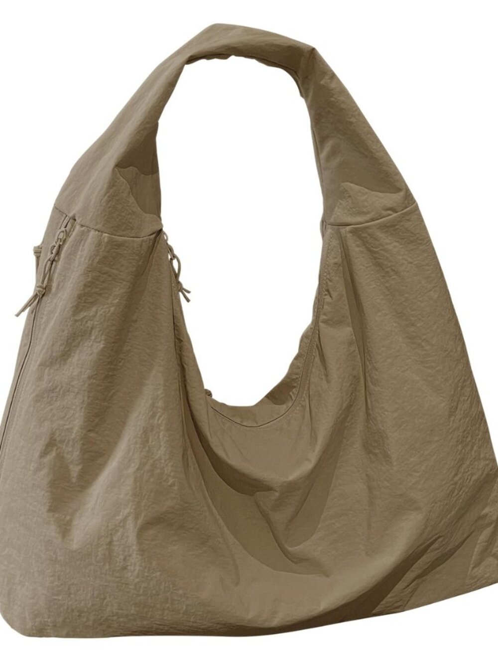 Slouchy Nylon Hobo Bag for Women Large Tote Underarm Shoulder Bag Travel Beach